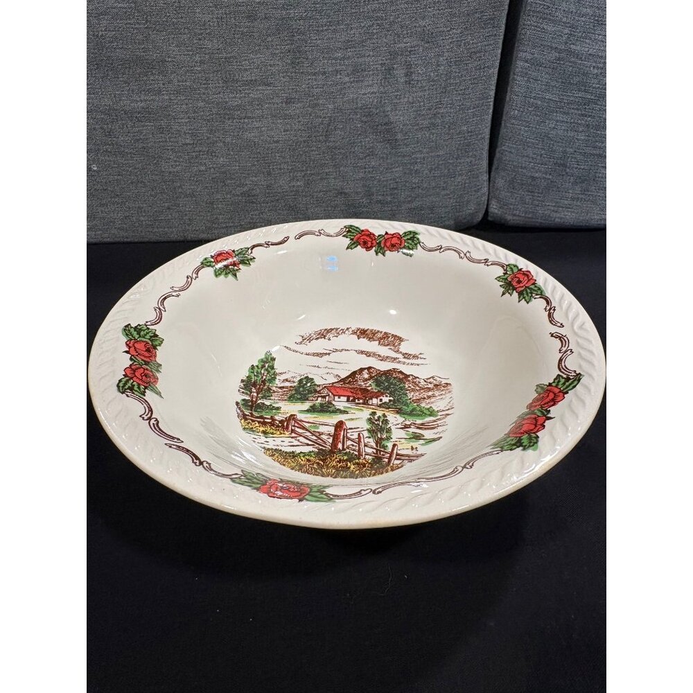 Figgjo Norway Decorative Bowl & Pyrex Glass Plates Set Of 3 Vintage Kitchenware - Picture 12 of 16